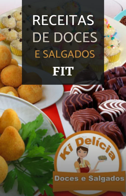 Receitas de Doces e Salgados Fit Ebook PLR - Capa do e-book