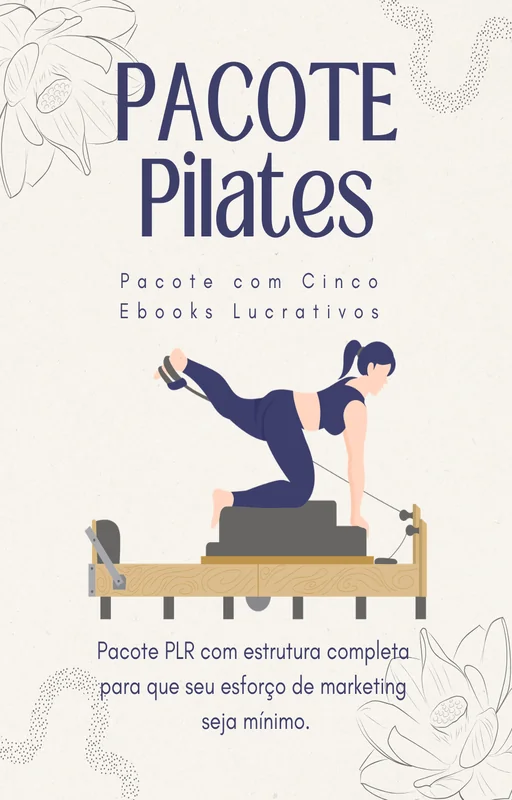 PLR Pilates Pacote com Cinco Ebooks Lucrativos - Capa do e-book